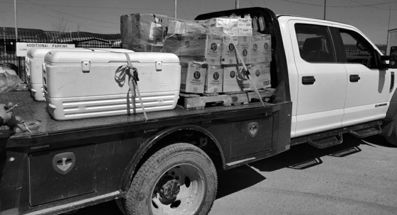 Delivery of period supplies to Shiprock, NM