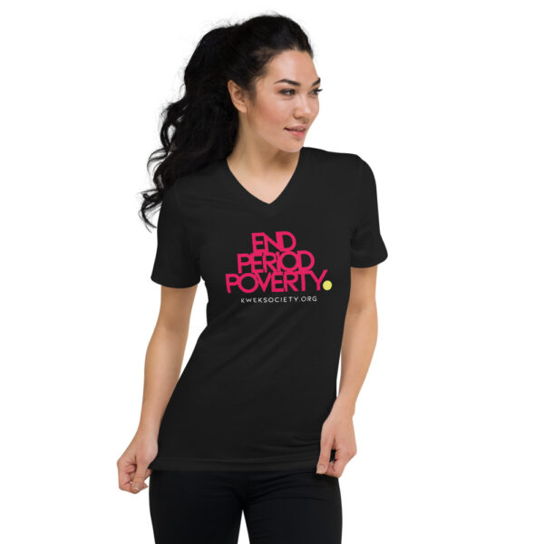 End Period Poverty Unisex Short Sleeve V-Neck T-Shirt